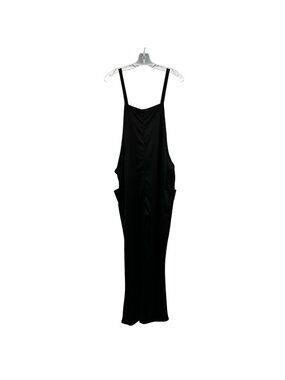 Orange Farm Womens Jumpsuit Black Straight Leg Sleeveless Square Neck Size XL
